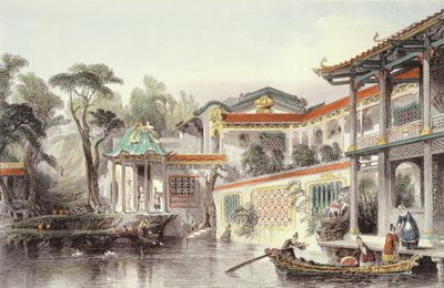 House of Conseequa, a Chinese Merchant, in the Suburbs of Canton, from 