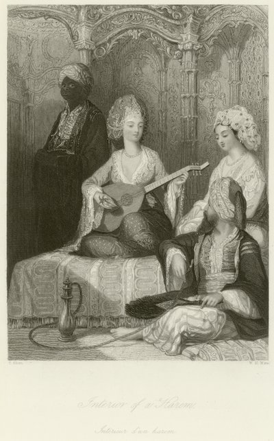Interior of a Harem by Thomas Allom