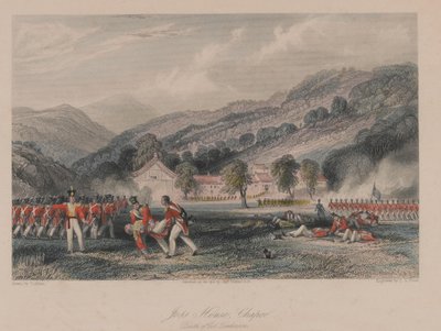 Joss House, Chapoo, Death of Colonel Tomlinson, 1842 by Thomas Allom