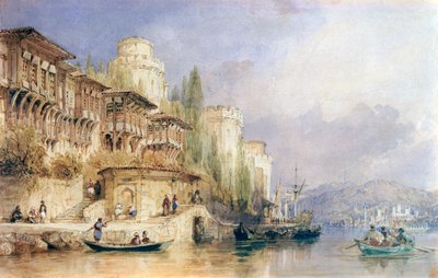 The Bosphorus, with the Castles of Europe and Asia by Thomas Allom