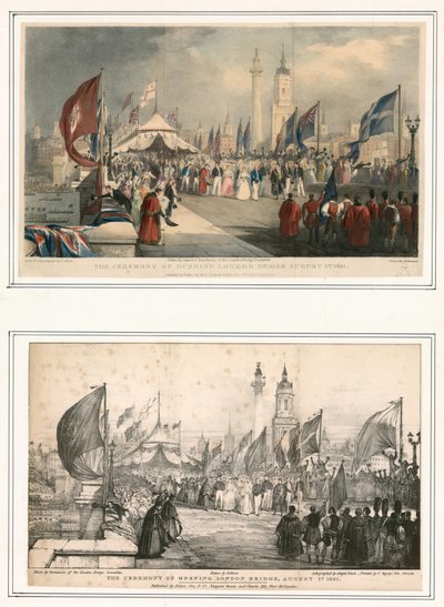 The Ceremony of Opening London Bridge 1 August 1831 by Thomas Allom