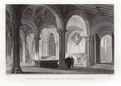 The Galilee at the west end of Durham Cathedral by Thomas Allom