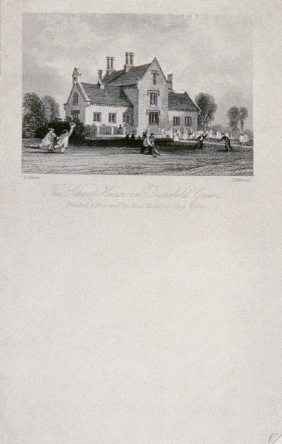 The School House on Dunsfold Green, Surrey by Thomas Allom