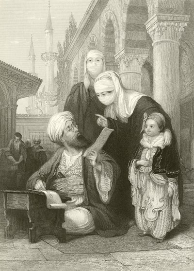 The Turkish Letter Writer by Thomas Allom