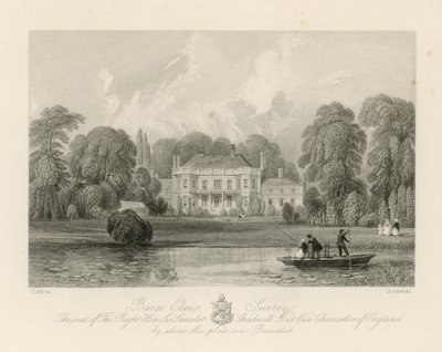 The seat of the Right Honourable Sir Lancelot Shadwell by Thomas Allom