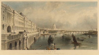 View of London from the Somerset House Marine Building, with Saint Paul