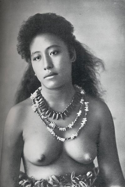 A Samoan Belle, Wearing Necklaces of Teeth and Shells, 1902 by Thomas Andrew