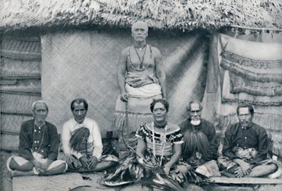A group of Samoans, including the well-known rebel Mataafa Iosefo by Thomas Andrew
