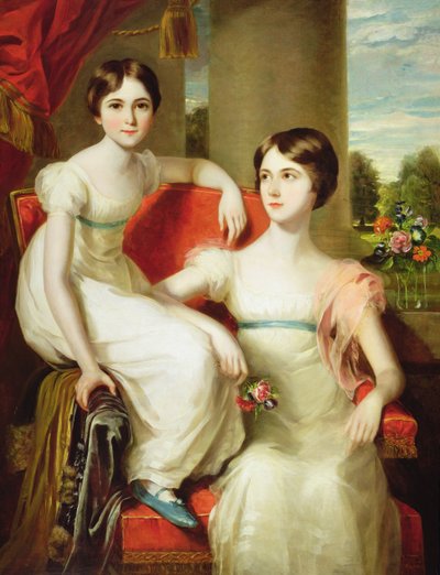 Portrait of Lady Caroline Augusta and Lady Henrietta Pelham-Clinton by Thomas Barber