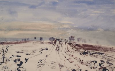 The Farm Track in the Snow, 20th Century by Thomas Barclay Hennell