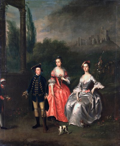 Portrait of Captain Fenwick, His Wife Isabella Orde and His Sister Ann, c.1746 by Thomas Bardwell