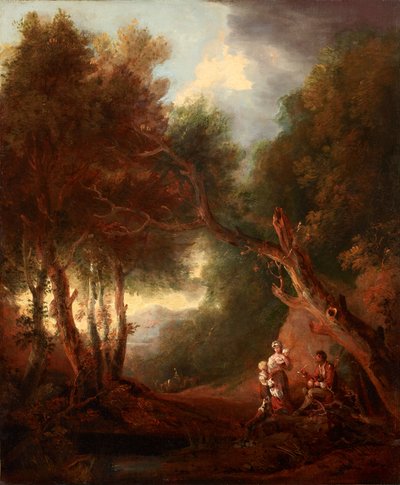 Wooded Landscape, Autumn Evening by Thomas Barker of Bath