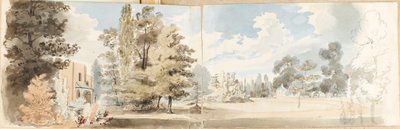 The House and Grounds at Merton from the South-East by Thomas Baxter