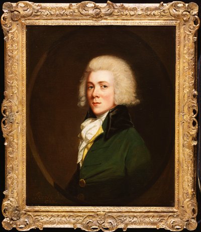 Portrait of Reginald Pearch, Half Length, in a Green Jacket and White Stock by Thomas Beach