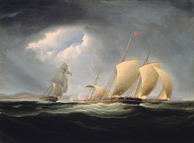 Capture of the Tripoli by the Enterprise, 1806-12 by Thomas Birch