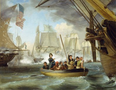 Commodore Perry at the Battle of Lake Erie by Thomas Birch