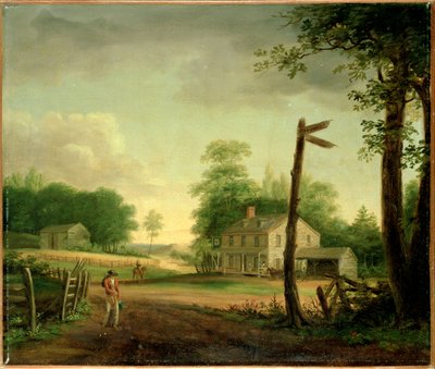 Wayside Inn on Route to Philadelphia by Thomas Birch