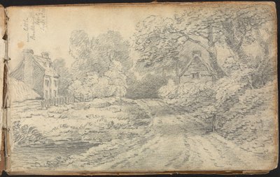 Album of Landscape and Figure Studies: A Road near Berkhampstead, Hertfordshire. Sept. 8, 1811 by Thomas Bradshaw