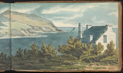 Album of Landscape and Figure Studies: Rocky Coastal Scene by Thomas Bradshaw