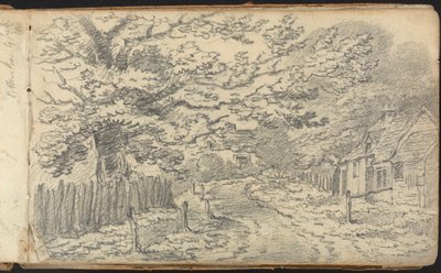 Album of Landscape and Figure Studies: Rural Road near Potten End by Thomas Bradshaw