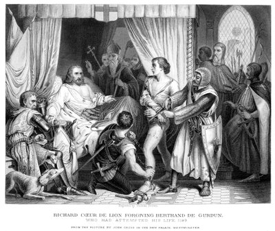 King Richard I forgiving Bertrannd De Gurdun by Thomas Brown
