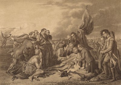 The Death of General Wolfe on the Heights of Abraham, Quebec, 13th September 1759 by Thomas Brown