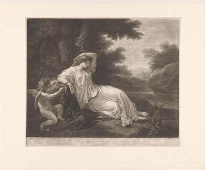 Cupid Ties the Sleeping Aglaia to a Tree by Thomas Burke