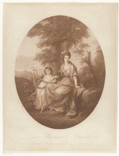 Portrait of Lady Rebecca Northwick and Her Daughter Anne Rushout by Thomas Burke