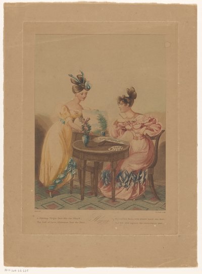 Painting Woman Behind a Table by Thomas Busby