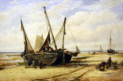 At the Beach at Holywell, Near Beachey Head by Thomas Bush Hardy