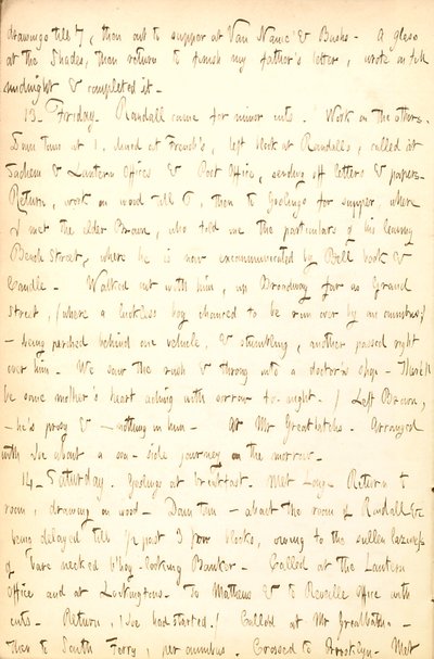 Thomas Butler Gunn Diaries - Volume 5, page 16, August 12-14, 1852 by Thomas Butler Gunn