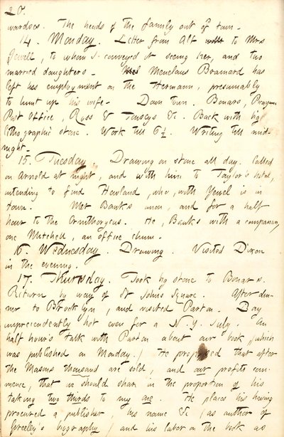 Thomas Butler Gunn Diaries - Volume 8, page 27, July 13-17, 1856 by Thomas Butler Gunn