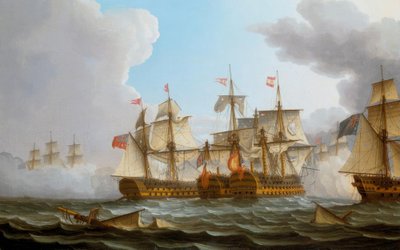 The Battle of Cape St. Vincent by Thomas Buttersworth