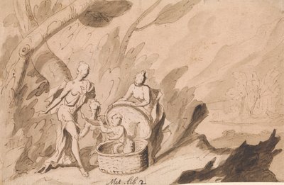 The Daughters of Cecrops discover Ericthonius: Ovid, Metamorphoses, Book 2 by Thomas Carwitham