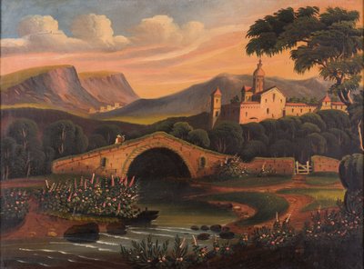 Italian Scene with Bridge by Thomas Chambers