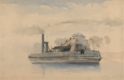 Dredger at Twickenham, September 22, 1874 by Thomas Charles Leeson Rowbotham