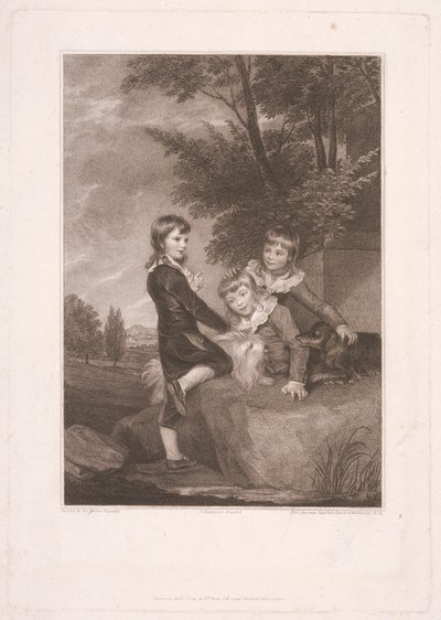 Thomas Philip Third Lord Grantham, Afterwards Earl De Grey, with His Brothers, Frederick John and Philip by Thomas Cheesman