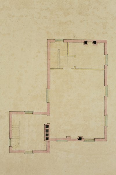 Floor Plan of the Second Floor of the Proposed Villa at Catskill by Thomas Cole