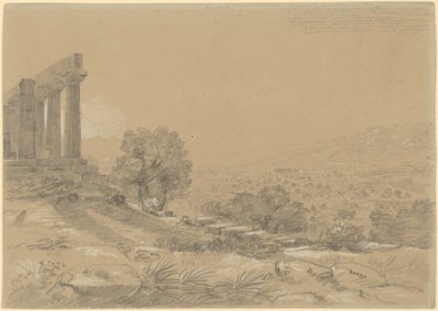 Temple of Juno, Agrigentum by Thomas Cole