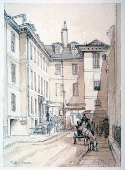 Austin Friars Street, City of London, 1851 by Thomas Colman Dibdin