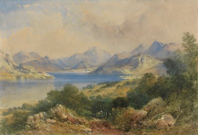 Mountainous Scene with a Lake by Thomas Colman Dibdin