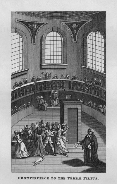Frontispiece to the Terrae Filius by Thomas Cook