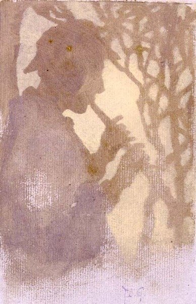 A Woodlander, or Piping to the Never Never Land by Thomas Cooper Gotch