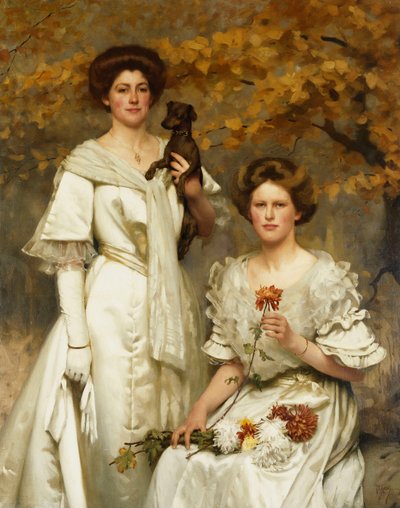 Hilda and Margaret, Daughters of Professor Sir Edward Poulton, F.R.S., circa 1905 by Thomas Cooper Gotch
