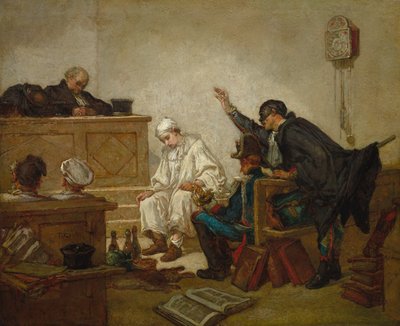 Pierrot in Criminal Court by Thomas Couture