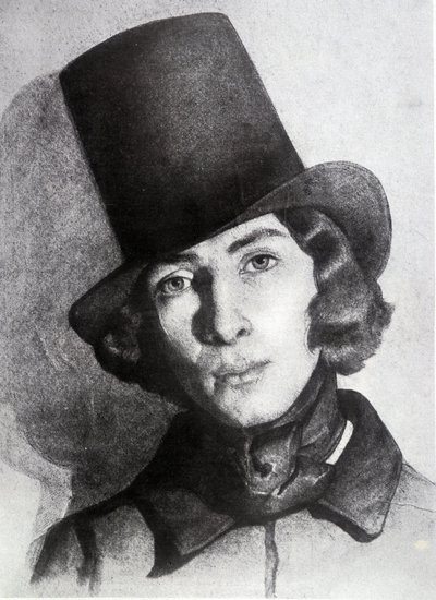Portrait of Maurice Sand (1823-1889), son of George Sand, 21 years old - Undated drawing by Thomas Couture - this drawing was for a long time considered to be that of his mother George Sand by Thomas Couture