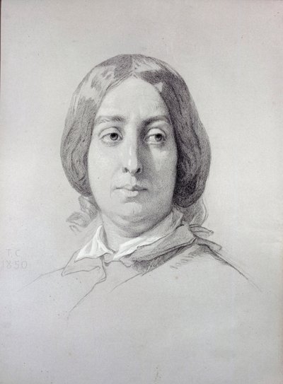 Portrait of the Woman of Letters George Sand (1804-1876) Aurore Dupin, Baroness Dudevant Drawing by Thomas Couture (1815-1879) 1844 Paris, Musee de la Vie Romantique by Thomas Couture