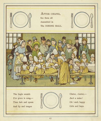 A Group of Children Seated Around a Dining Table by Thomas Crane