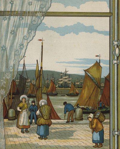 Boulogne: the harbour by Thomas Crane