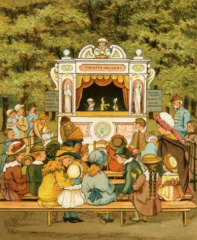 Punch and Judy show in the Tuileries Gardens by Thomas Crane